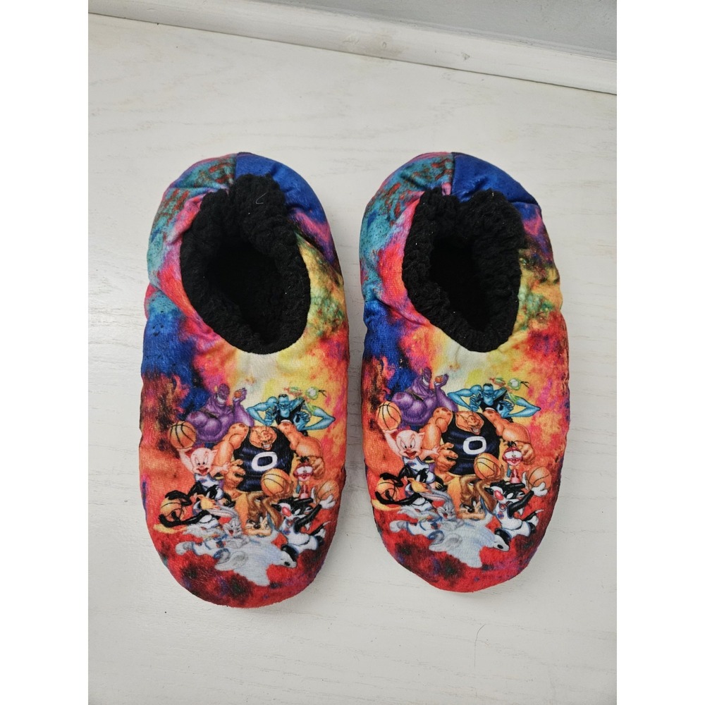 Mens Holiday Slipper Shoe One Size‎ Fits Most Space Jam Non Slip